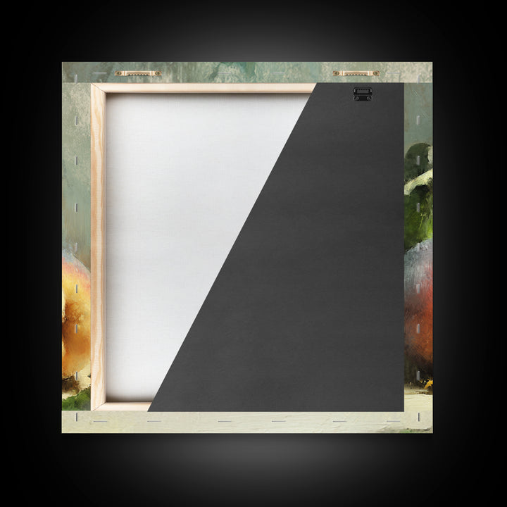 Still Life of Peaches Framed Canvas Print, Impressionist Art, Flower Print, Living Room Decor, Fine Art, Impression, IMP-1x1-71