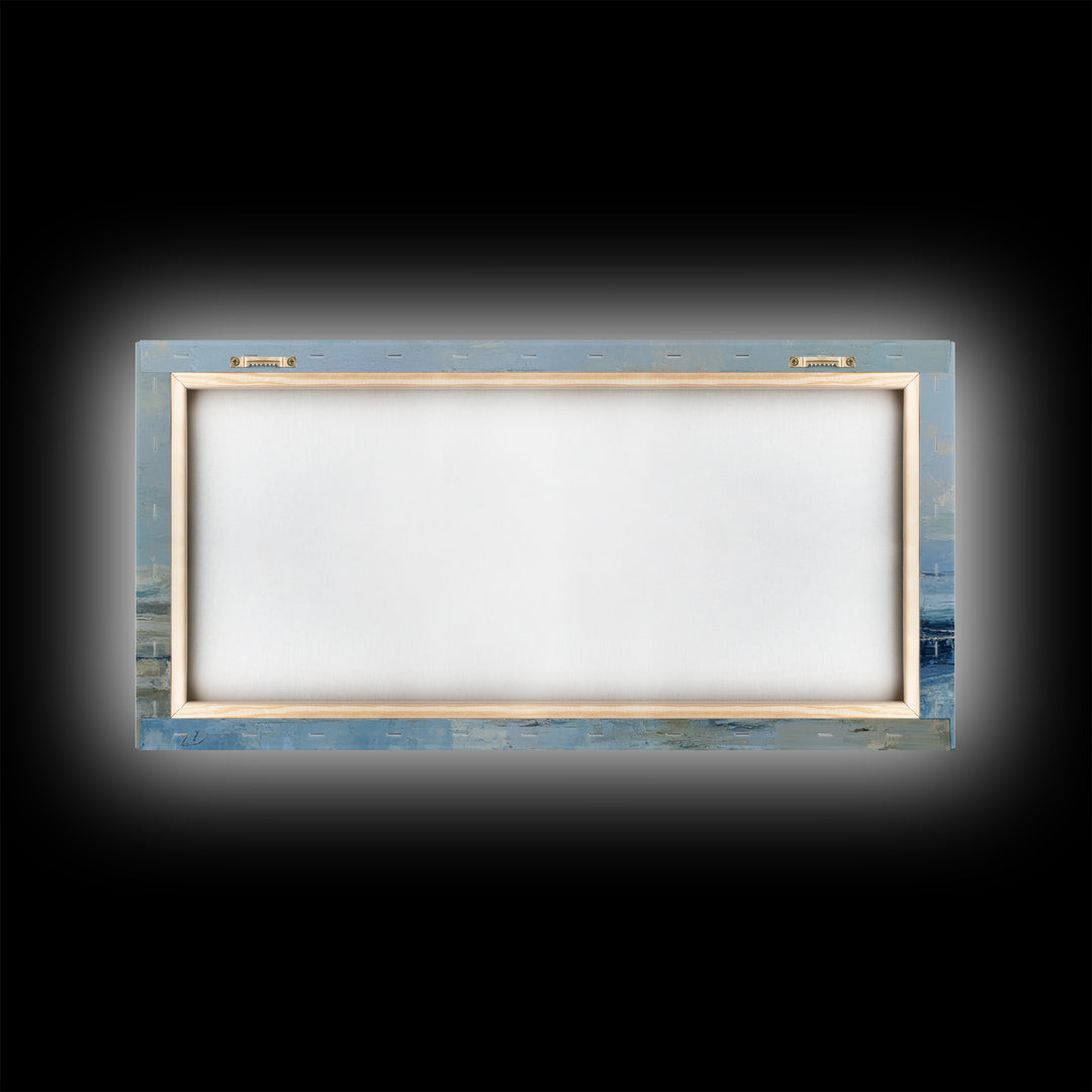 Coastal Beach Figures Canvas Print, Impressionist Art, Living Room Wall Art, Living Room Decor, Fine Art, Impression, IMP-2x1-63