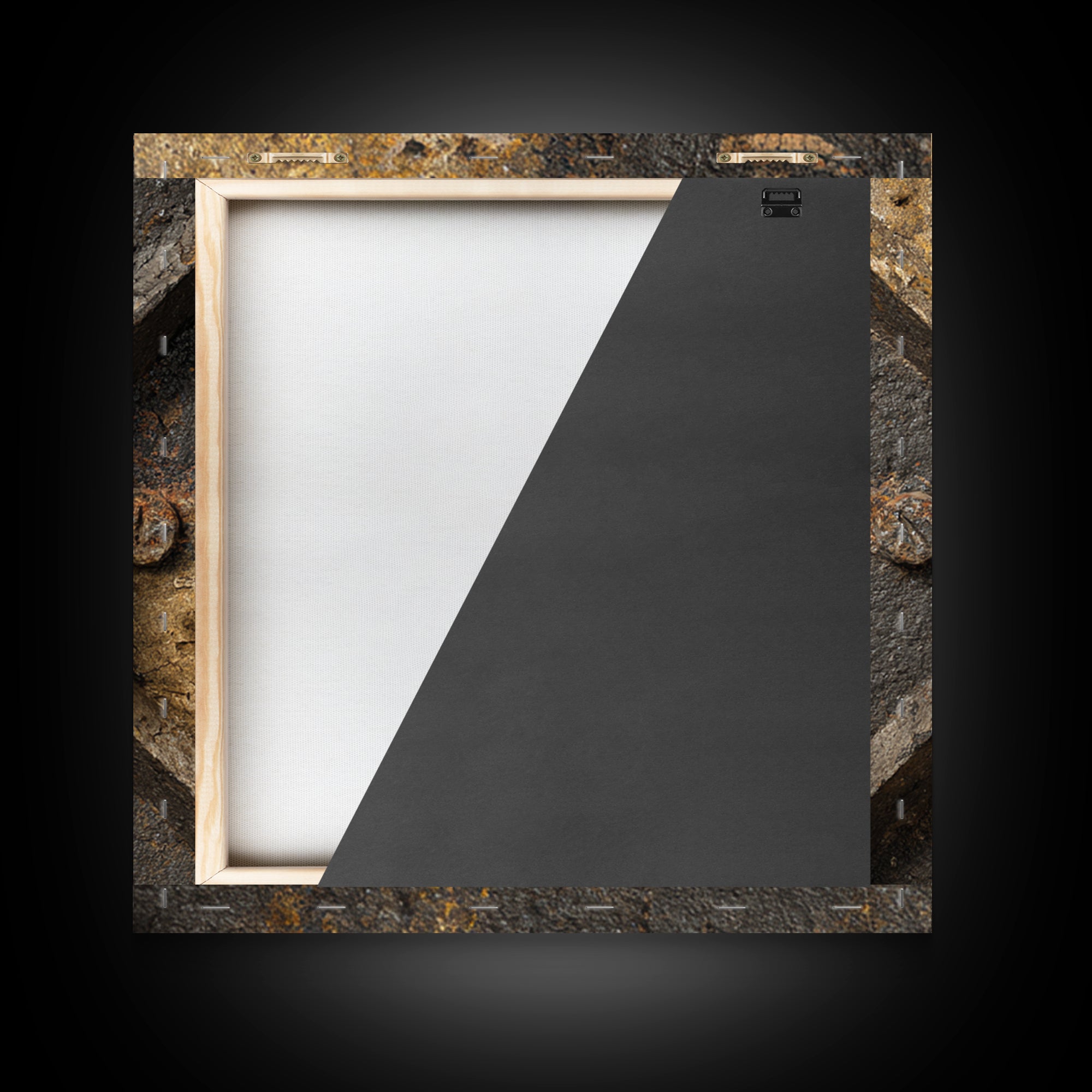 Exposed Brick Texture Abstract Framed Canvas Print, Industrial Art, Texas Art, Living Room Decor, Abstract Art, Foundry, IND-1x1-100