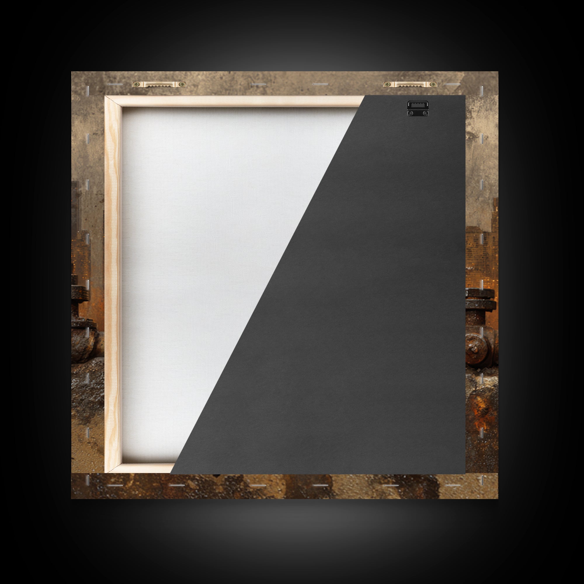 Industrial City Skyline Framed Canvas Print, Industrial Art, Art, Living Room Decor, Fine Art, Foundry, Printable Art, IND-1x1-12
