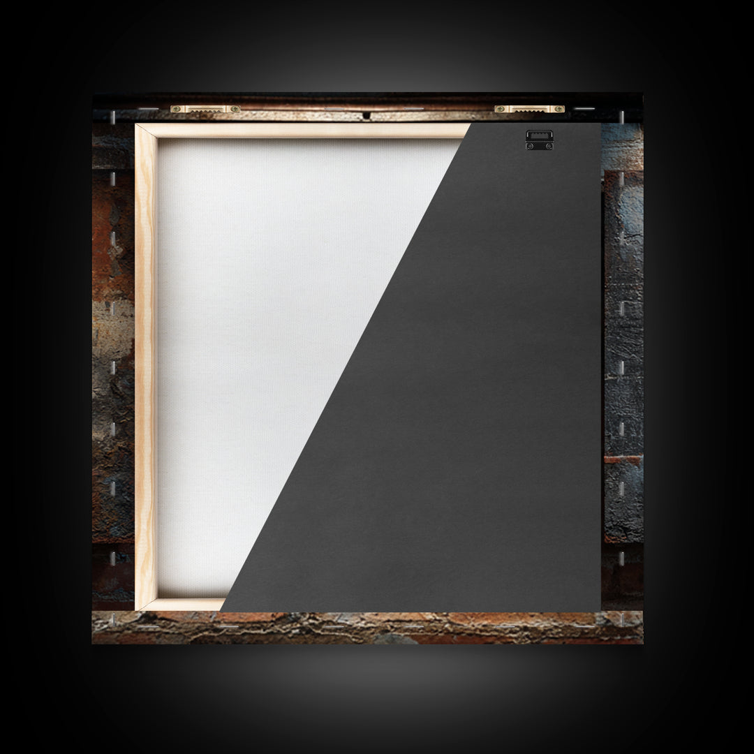 Exposed Brick Texture Abstract Canvas Print, Industrial Art, Rustic Home Decor, Living Room Decor, Abstract Art, Foundry, IND-1x1-76