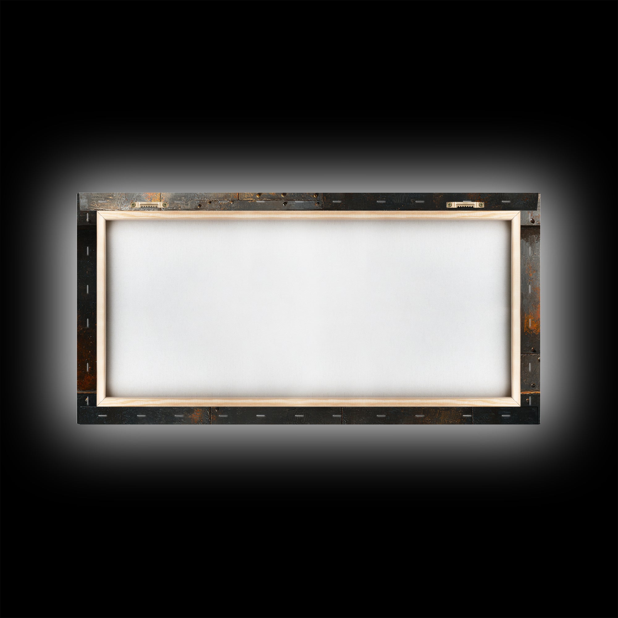 Riveted Metal Panel Texture Study Framed Canvas Print, Industrial Art, Wall Art, Living Room Decor, Fine Art, Foundry, IND-2x1-18
