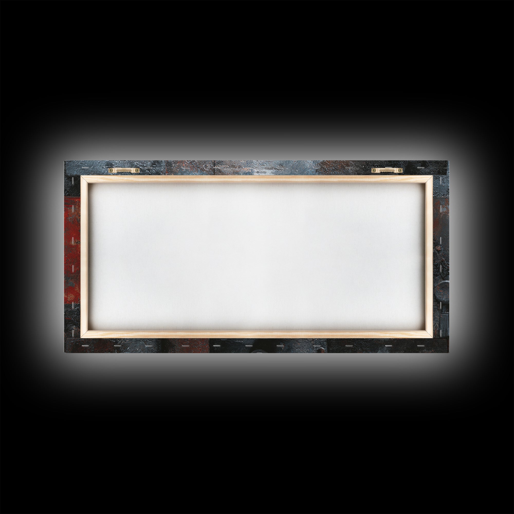 Riveted Metal Panel Texture Study Framed Canvas Print, Industrial Art, Wall Art, Living Room Decor, Fine Art, Foundry, IND-2x1-42