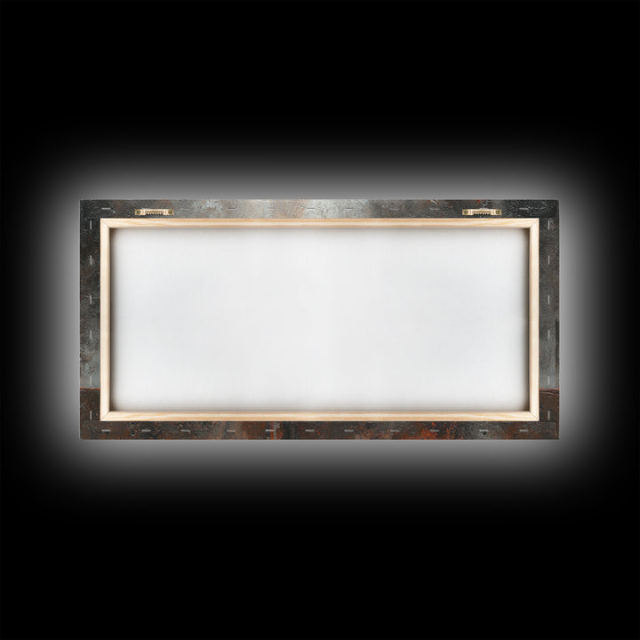 Industrial City Skyline Framed Canvas Print, Industrial Art, Luxury Decor, Living Room Decor, Abstract Art, Foundry, Art Print, IND-2x1-8