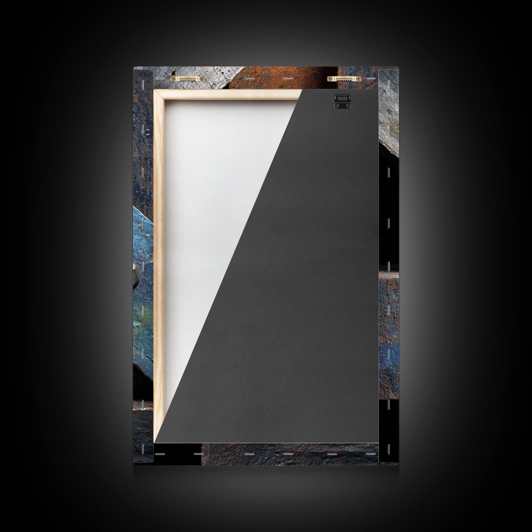 Steel Beams Crossing Like Abstract Lines Framed Canvas Print, Industrial Art, Printable Art, Living Room Decor, Foundry, IND-2x3-1