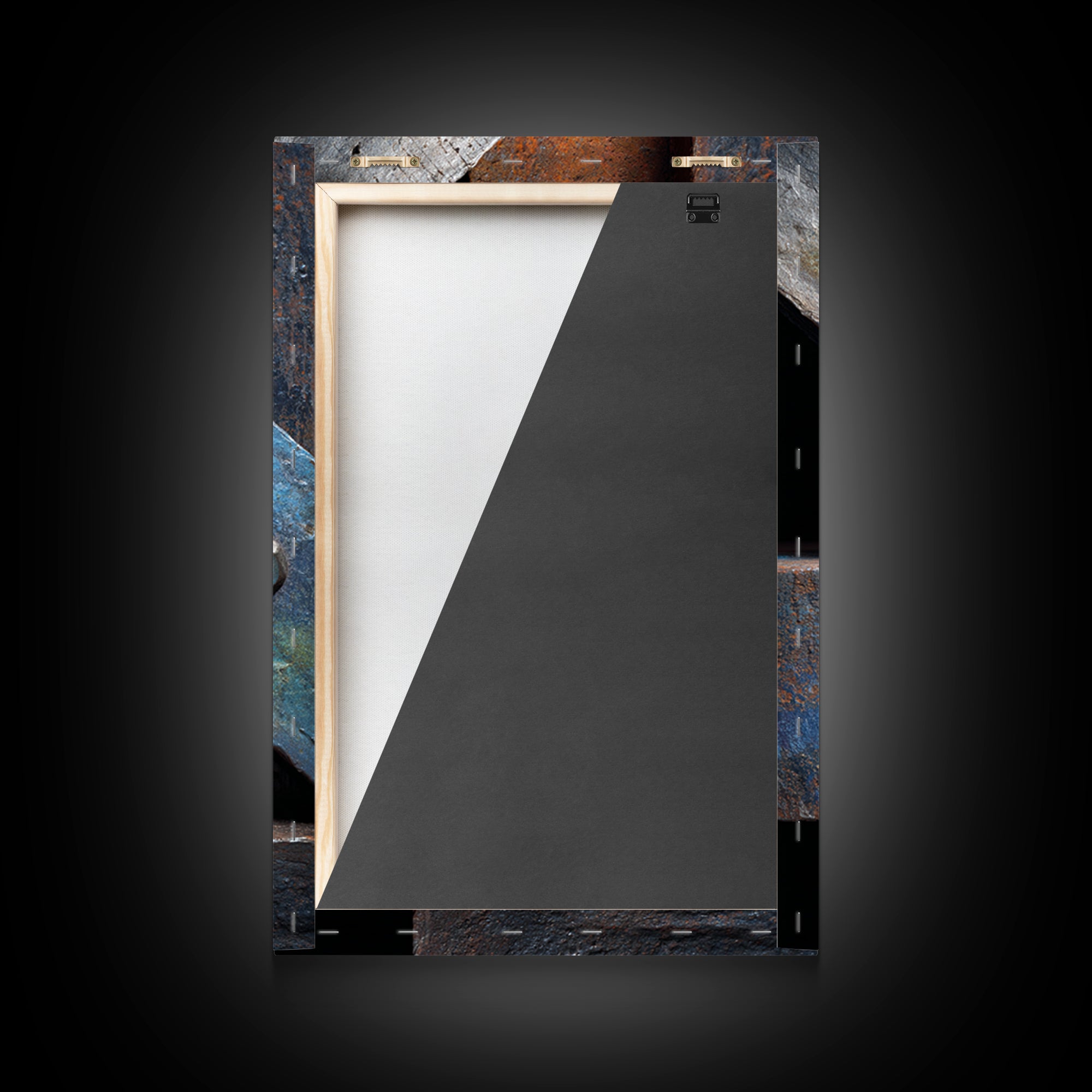 Steel Beams Crossing Like Abstract Lines Framed Canvas Print, Industrial Art, Printable Art, Living Room Decor, Foundry, IND-2x3-1