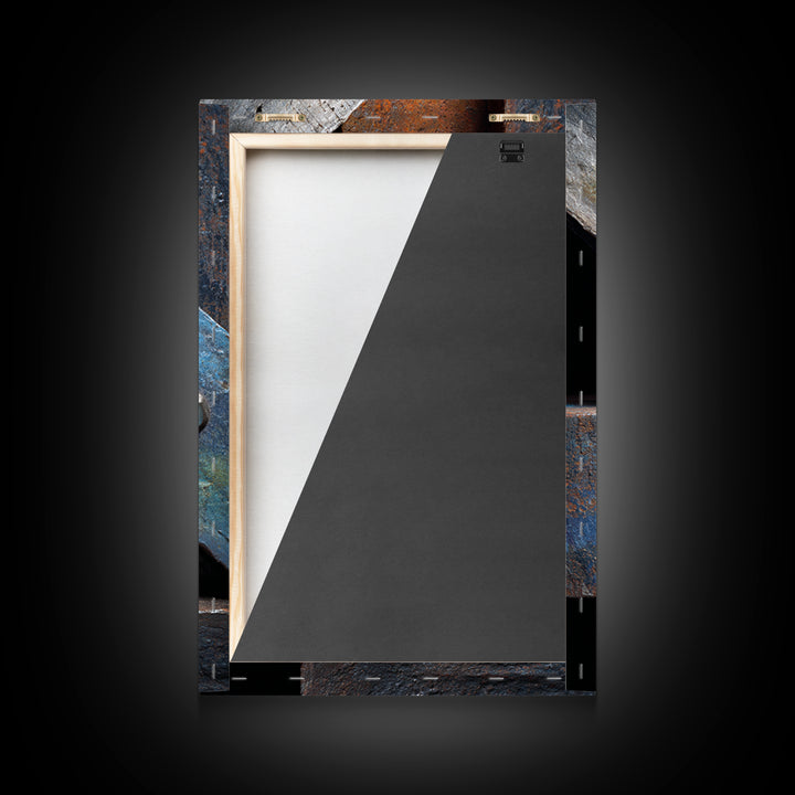 Steel Beams Crossing Like Abstract Lines Framed Canvas Print, Industrial Art, Printable Art, Living Room Decor, Foundry, IND-2x3-1