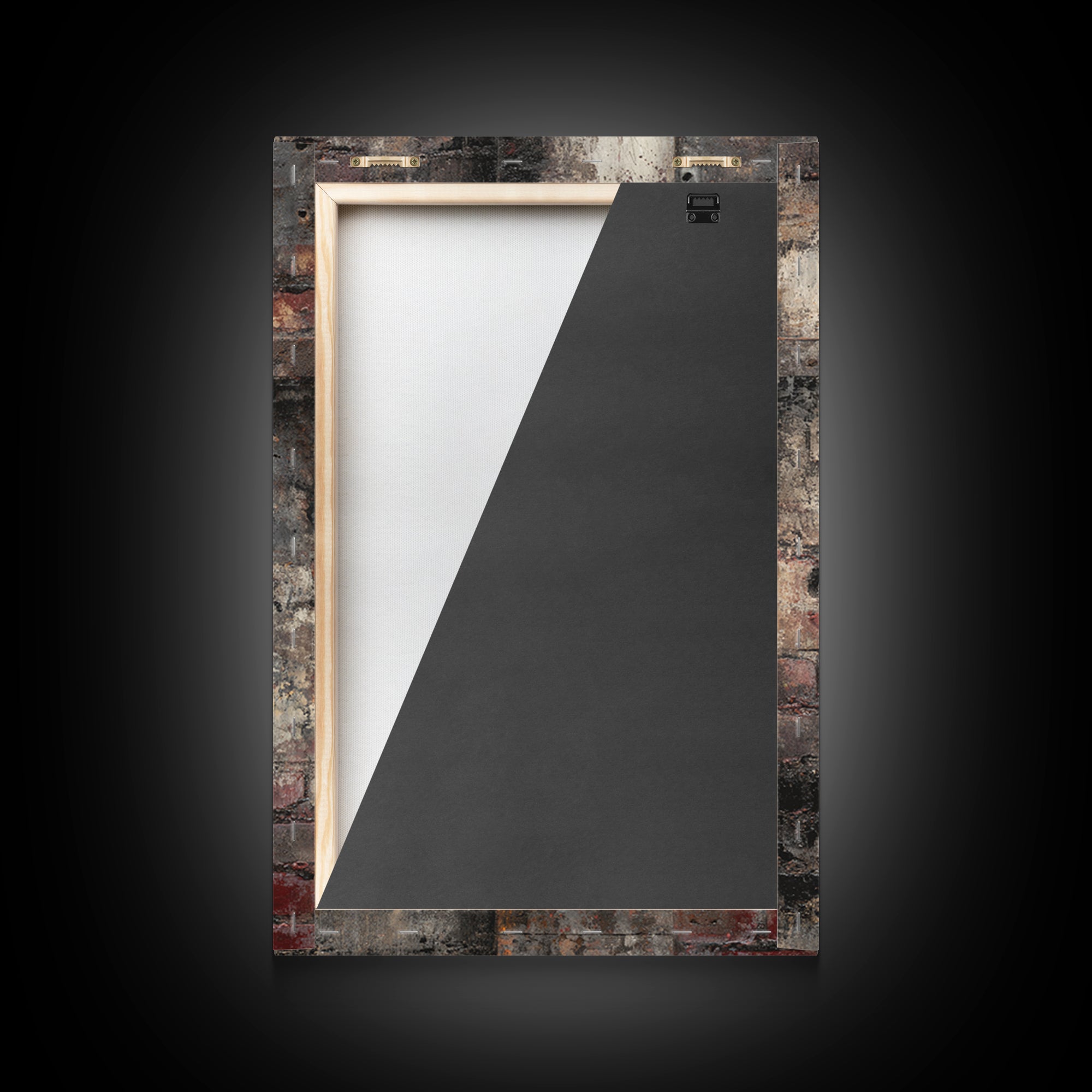 Exposed Brick Texture Abstract Framed Canvas Print, Industrial Art, Printable Art, Living Room Decor, Fine Art, Foundry, IND-2x3-12
