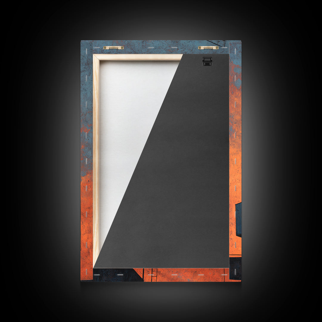 Warehouse Crane Silhouette Canvas Print, Industrial Art, Original Painting, Living Room Decor, Fine Art, Foundry, Large Art, IND-2x3-15