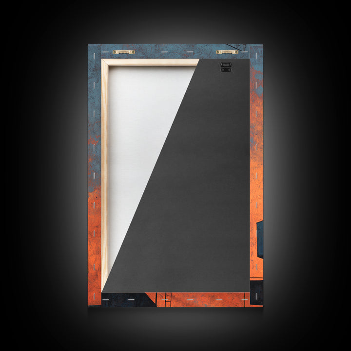 Warehouse Crane Silhouette Canvas Print, Industrial Art, Original Painting, Living Room Decor, Fine Art, Foundry, Large Art, IND-2x3-15