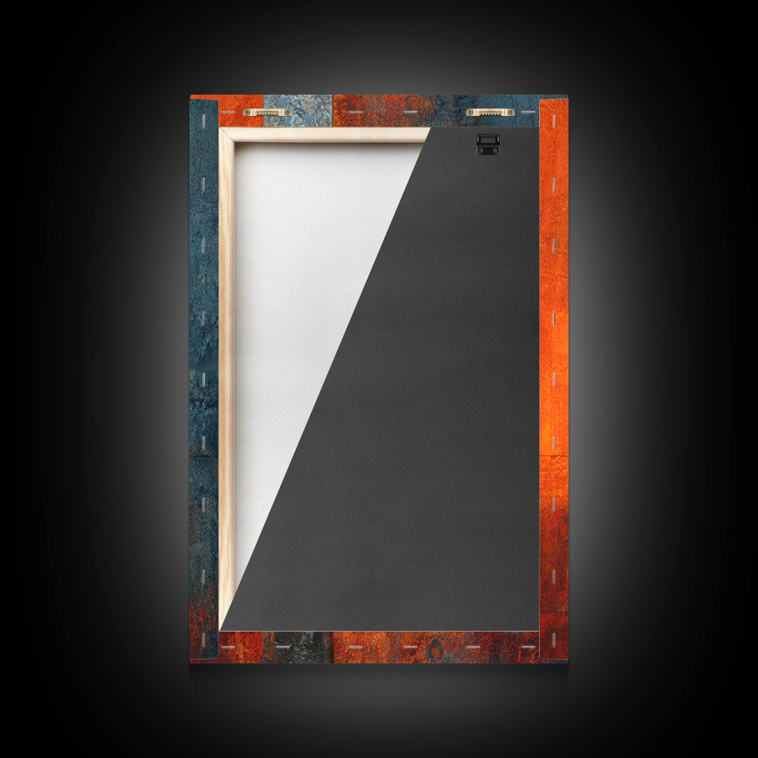 Riveted Metal Panel Texture Study Framed Canvas Print, Industrial Art, Wall Decor, Living Room Decor, Fine Art, Foundry, IND-2x3-30