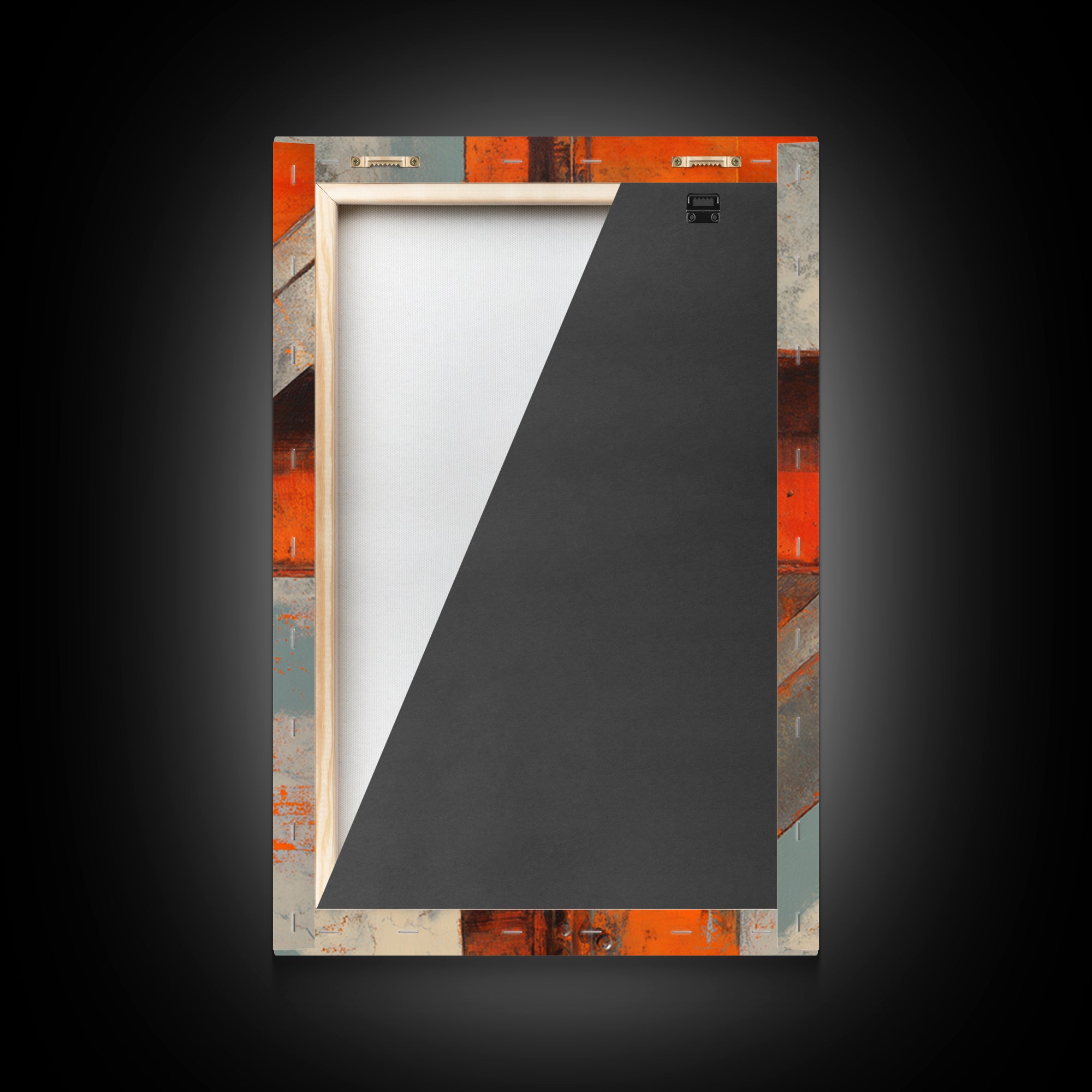 Steel Beams Crossing Like Abstract Lines Canvas Print, Industrial Art, Dining Room Wall Art, Living Room Decor, Abstract Art, IND-2x3-49