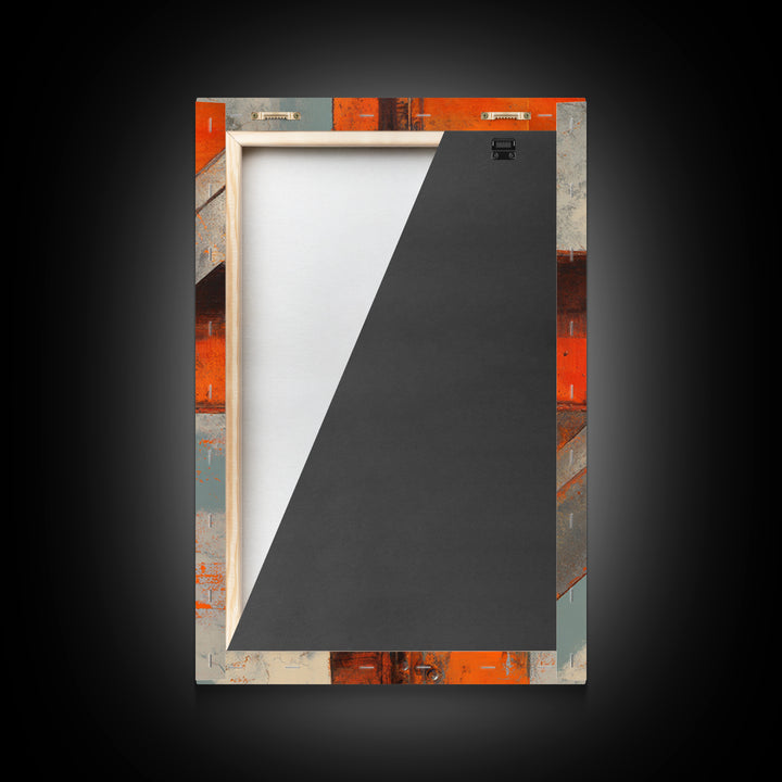 Steel Beams Crossing Like Abstract Lines Canvas Print, Industrial Art, Dining Room Wall Art, Living Room Decor, Abstract Art, IND-2x3-49