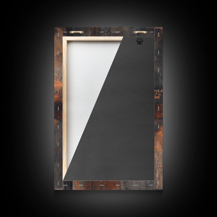 Exposed Brick Texture Abstract Framed Canvas Print, Industrial Art, Abstract Painting, Living Room Decor, Abstract Art, Foundry, IND-2x3-60