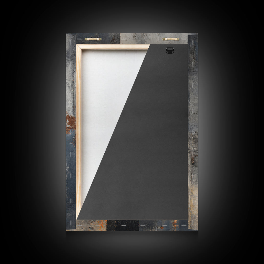 Concrete Wall Abstract Canvas Print, Industrial Art, Steampunk Decor, Living Room Decor, Fine Art, Foundry, Luxury Decor, IND-2x3-65