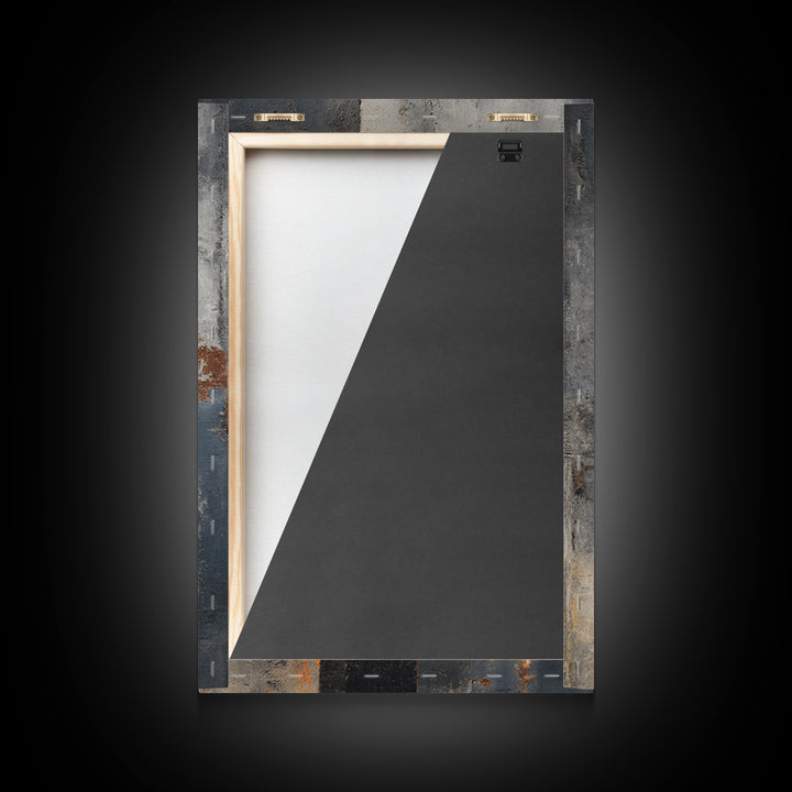 Concrete Wall Abstract Canvas Print, Industrial Art, Steampunk Decor, Living Room Decor, Fine Art, Foundry, Luxury Decor, IND-2x3-65