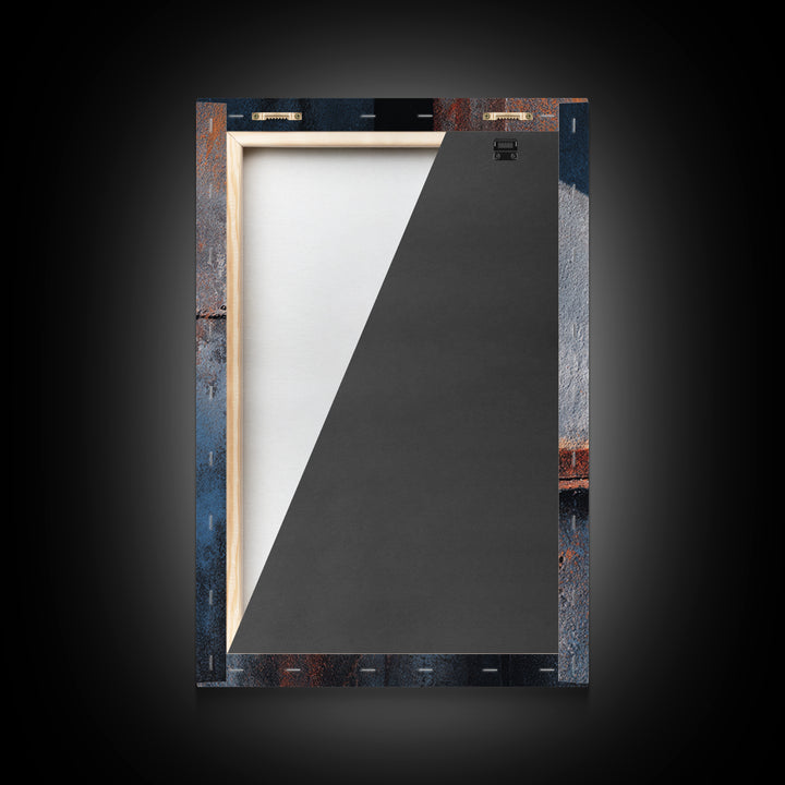 Abstract Smoke and Steel Shapes Framed Canvas Print, Industrial Art, Metal Art, Living Room Decor, Abstract Art, Foundry, IND-2x3-80
