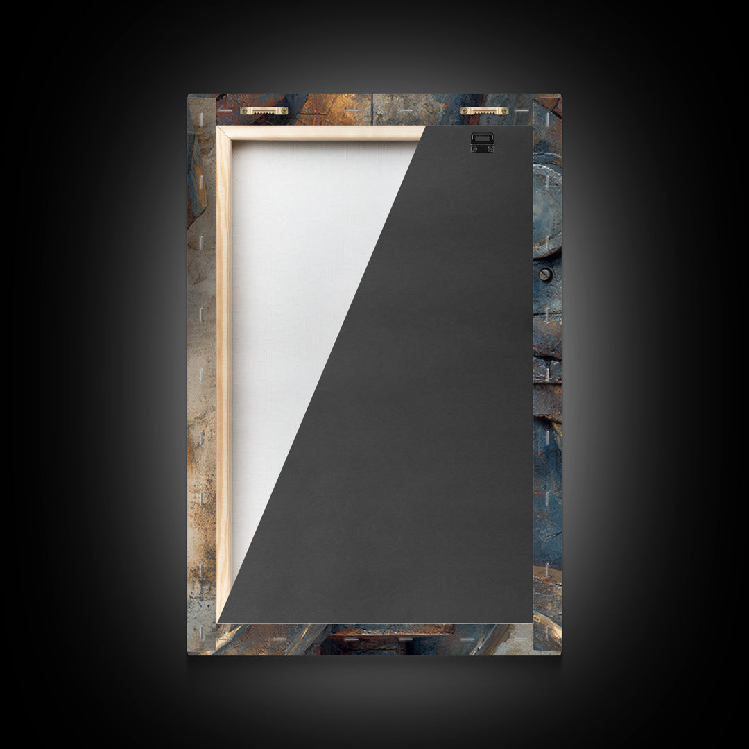 Concrete Wall Abstract Framed Canvas Print, Industrial Art, Gallery Decor, Living Room Decor, Abstract Art, Foundry, Home Decor, IND-2x3-89