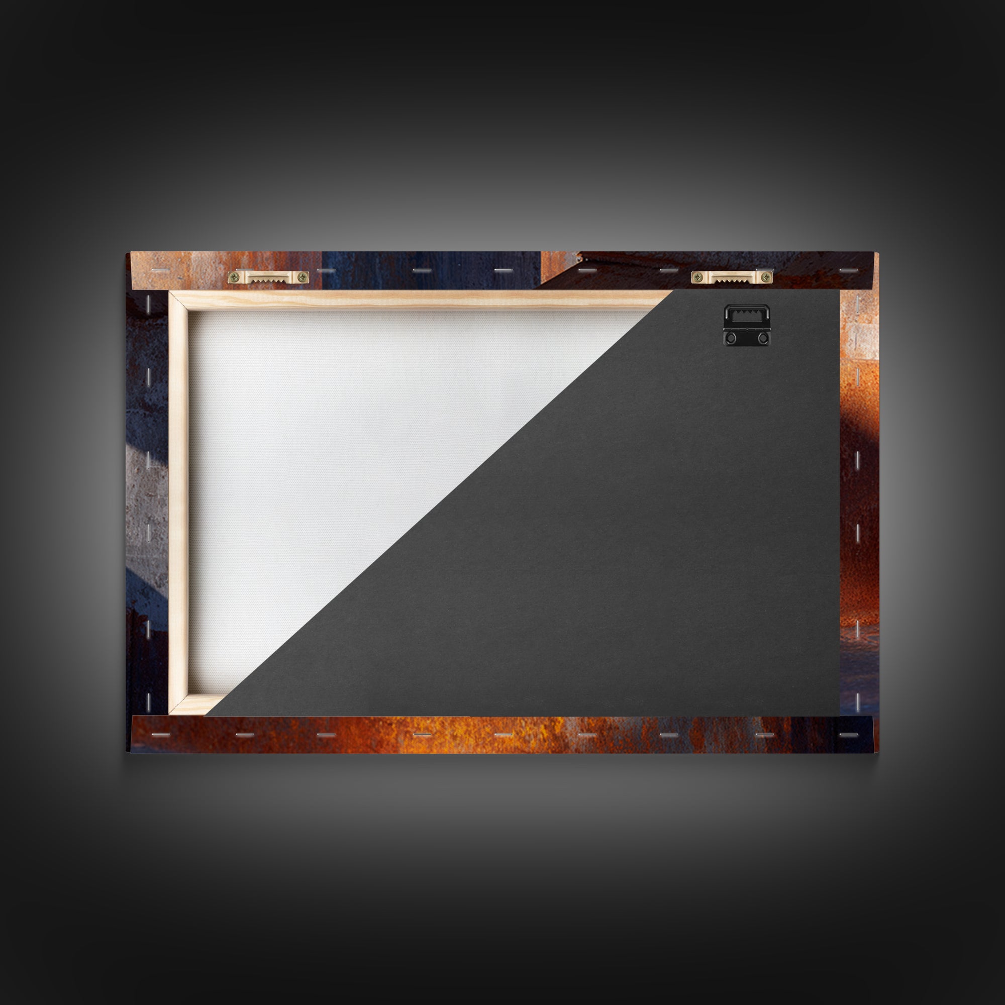 Abstract Smoke and Steel Shapes Framed Canvas Print, Industrial Art, Texas Art, Living Room Decor, Abstract Art, Foundry, IND-3x2-28