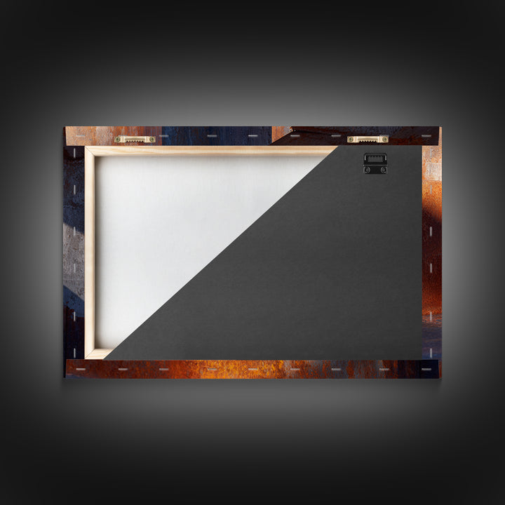 Abstract Smoke and Steel Shapes Framed Canvas Print, Industrial Art, Texas Art, Living Room Decor, Abstract Art, Foundry, IND-3x2-28