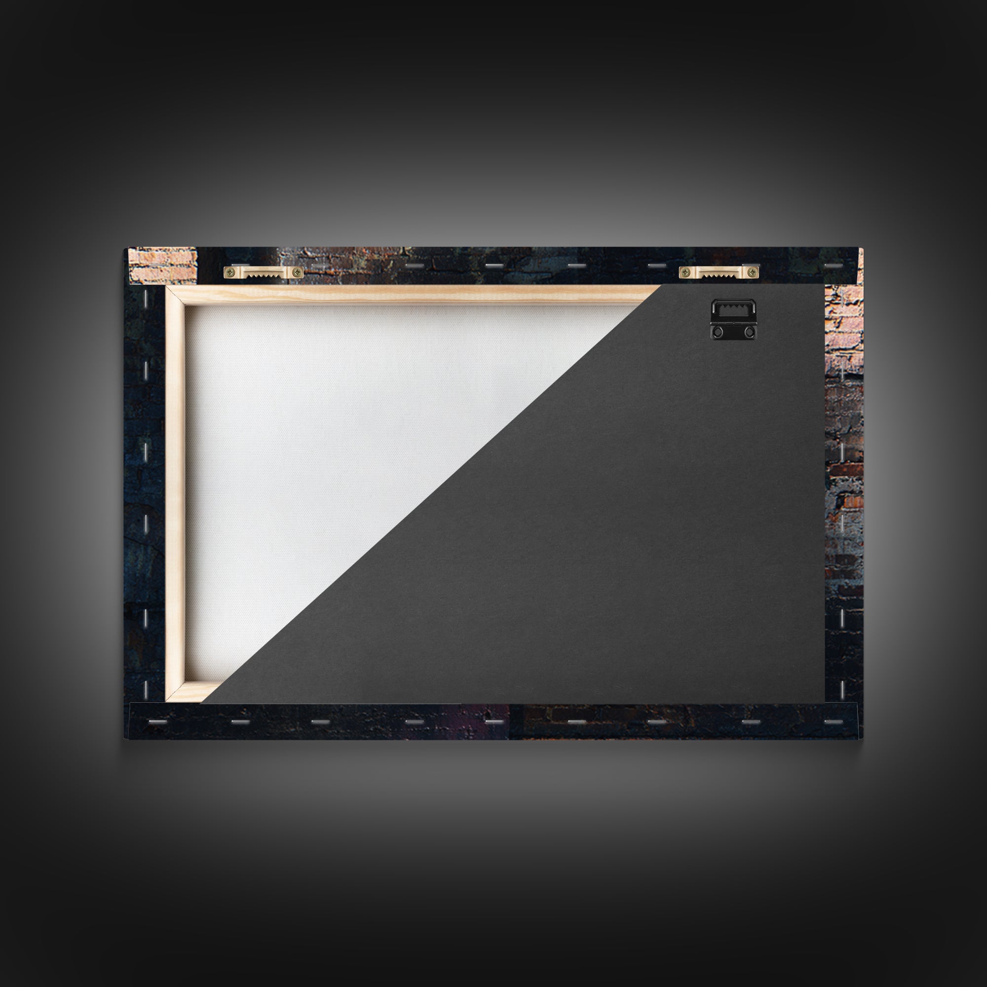 Exposed Brick Texture Abstract Framed Canvas Print, Industrial Art, Wall Hanging, Living Room Decor, Abstract Art, Foundry, IND-3x2-80