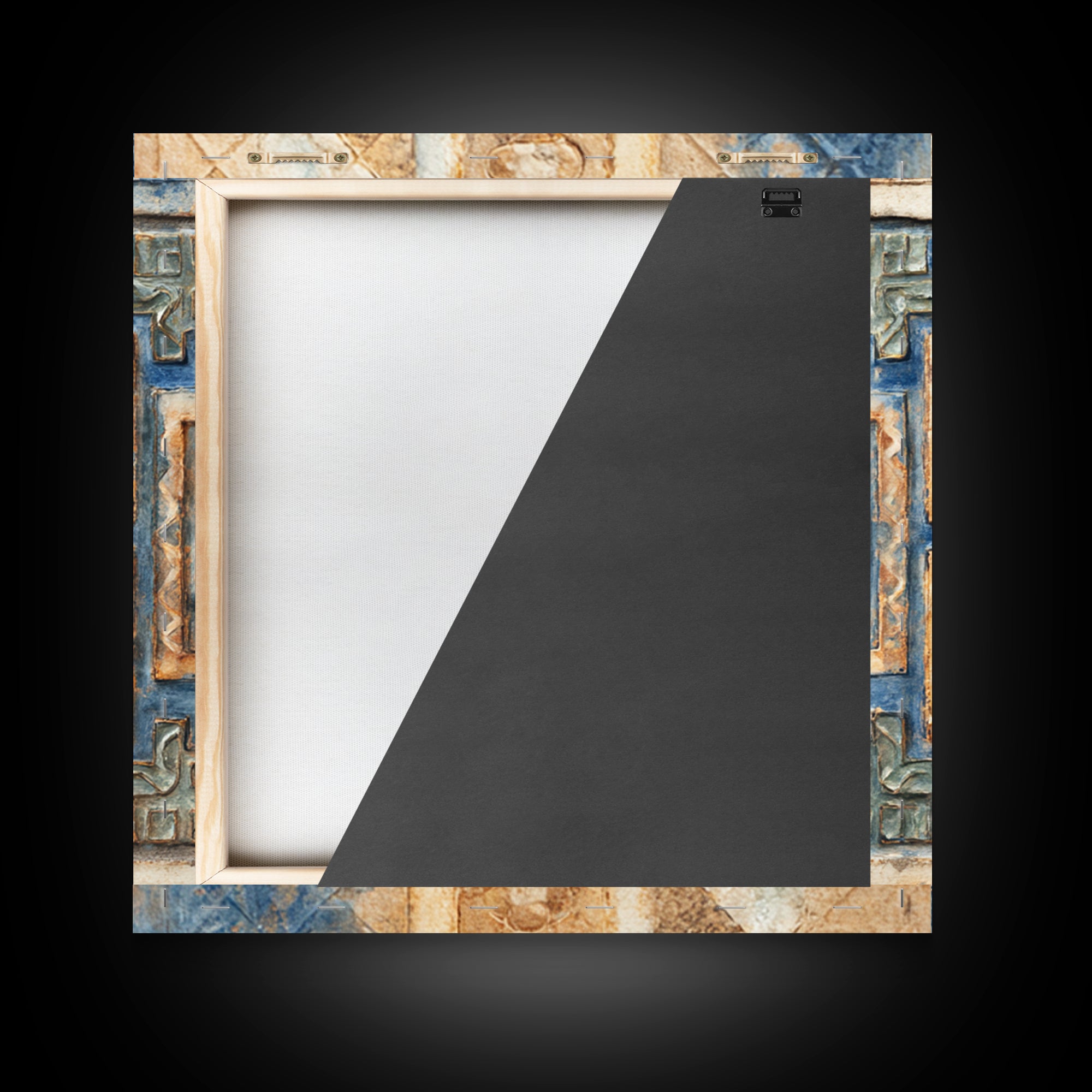 Italian Tile Pattern Framed Canvas Print, Italian Villa Art, Digital Download Art, Living Room Decor, Fine Art, Villa, IVA-1x1-65