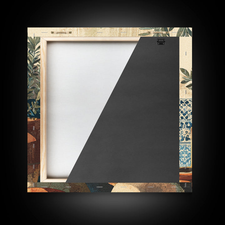 Terra Cotta Pot Canvas Print, Italian Villa Art, Living Room Art, Living Room Decor, Villa, Neutral Decor, Modern Decor, IVA-1x1-94
