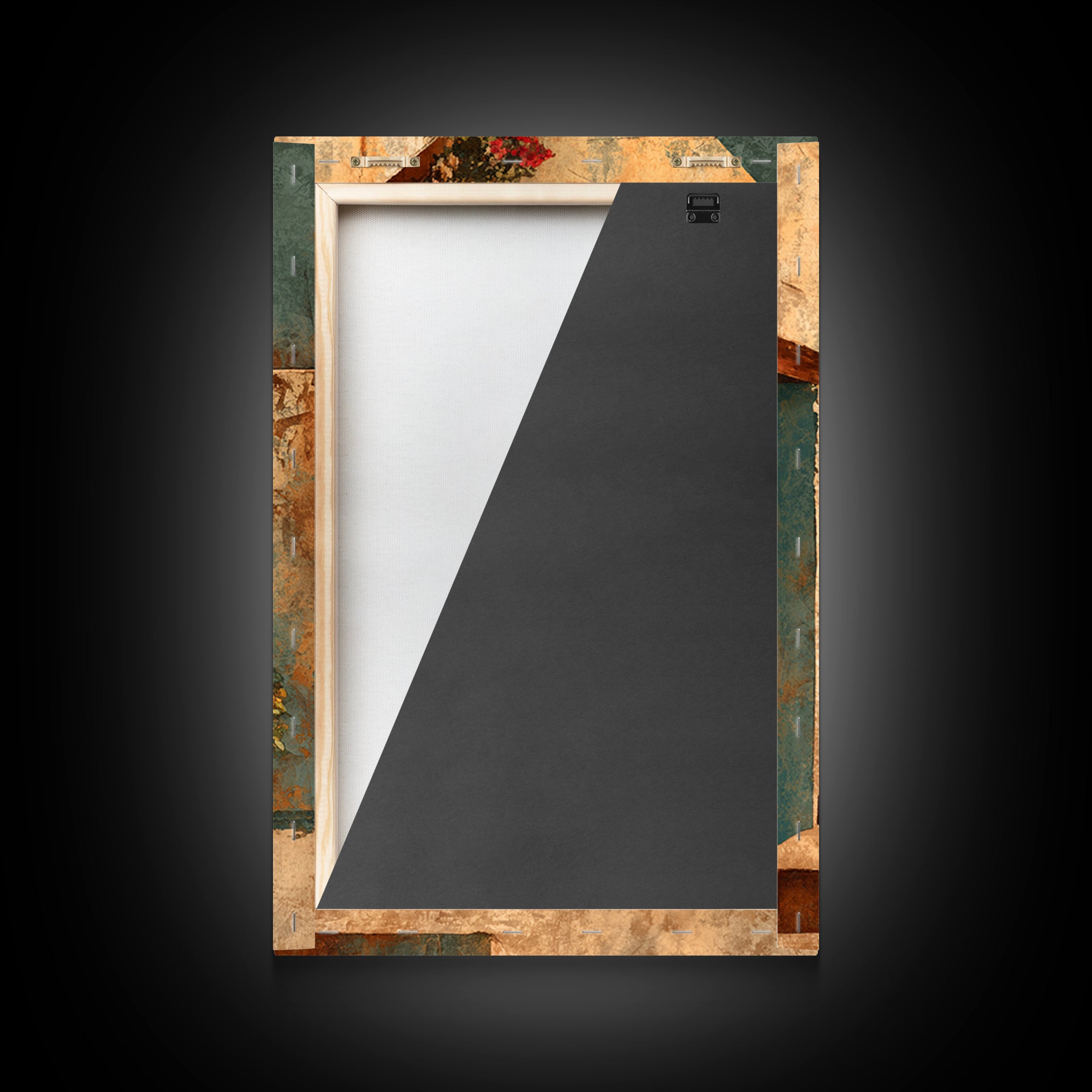 Sunlit Stone Stairway Framed Canvas Print, Italian Villa Art, Bedroom Wall Art, Living Room Decor, Villa, Travel Poster, IVA-2x3-19