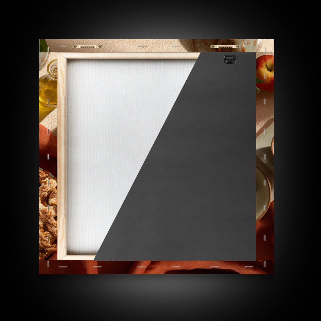 Apple Pie Cooling Framed Canvas Print, Kitchen Art, Digital Art, Kitchen Decor, Fine Art, Kitchen, Minimalist Wall Art, KIT-1x1-8