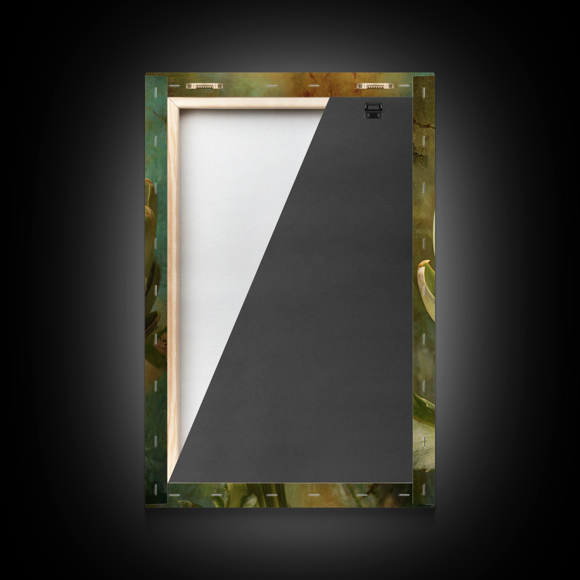 Artichoke Closeup in Painterly Green Tones Framed Canvas Print, Kitchen Art, Digital Print, Kitchen Decor, Fine Art, Kitchen, KIT-2x3-28