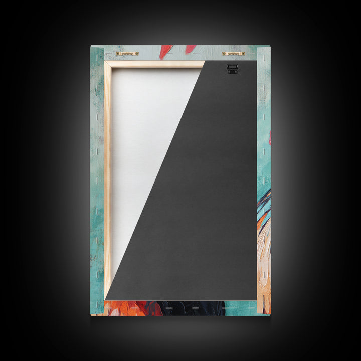 Fresh Herbs in Terracotta Pots Framed Canvas Print, Kitchen Art, Digital Art, Kitchen Decor, Watercolor Art, Kitchen, KIT-2x3-33