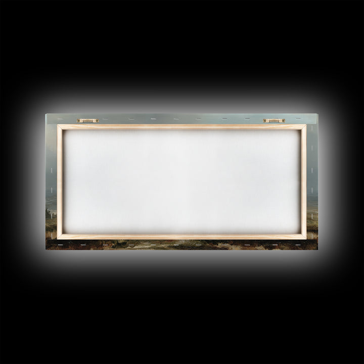 Rocky Scottish Highland Framed Canvas Print, Landscape Art, Art Prints, Living Room Decor, Fine Art, Horizon, Abstract Wall Art, LAN-2x1-37