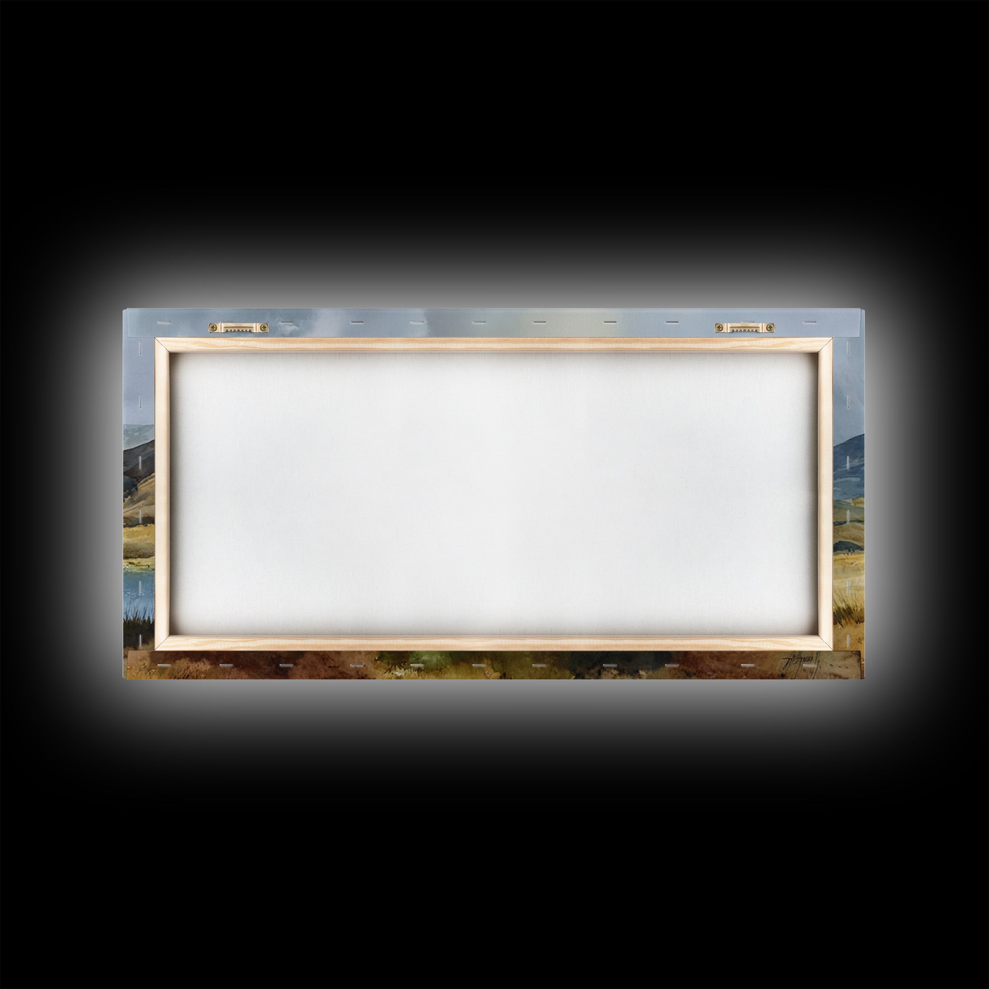 Rocky Scottish Highland Framed Canvas Print, Landscape Art, Farmhouse Decor, Living Room Decor, Horizon, Floral Wall Art, LAN-2x1-85