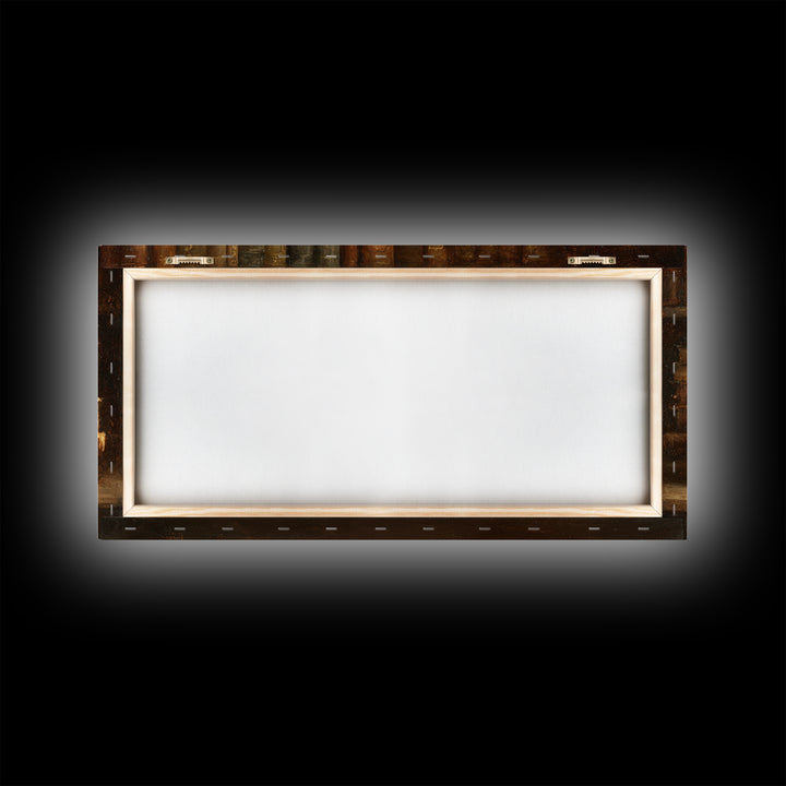 Classical Scholar Portrait Framed Canvas Print, Library Art, Minimalist Decor, Library Decor, Archive, Dark Academia Decor, LIB-2x1-6