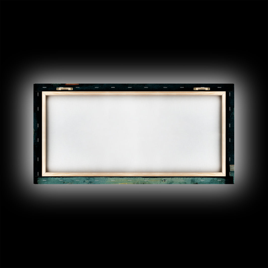 Moonlit Window with Floating Pages Canvas Print, Library Art, Gothic Wall Art, Library Decor, Archive, Bookish Wall Art, LIB-2x1-76