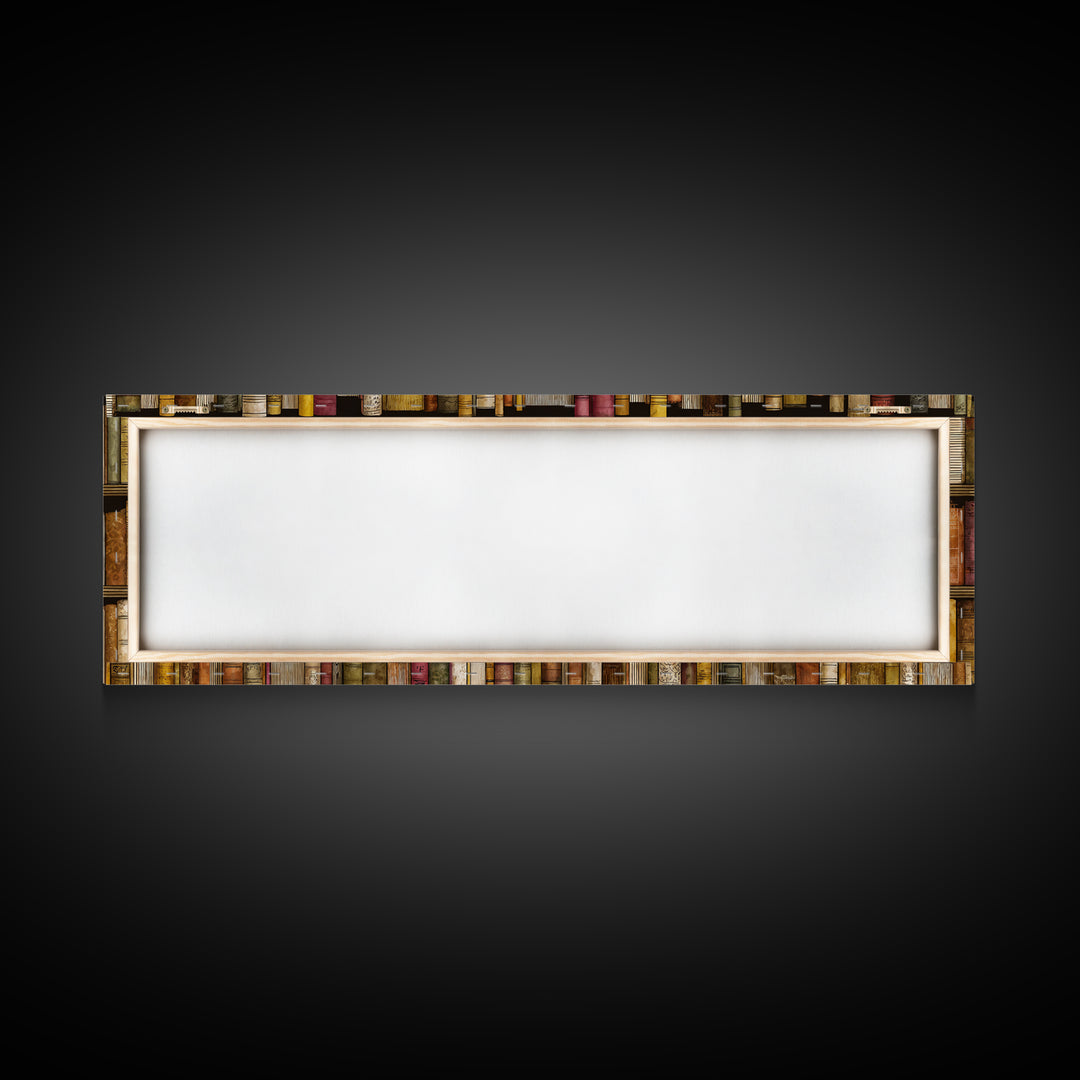 Library Shelf Pattern Canvas Print, Library Art, Fine Art Print, Library Decor, Fine Art, Archive, Painting, Digital Art, LIB-3x1-3