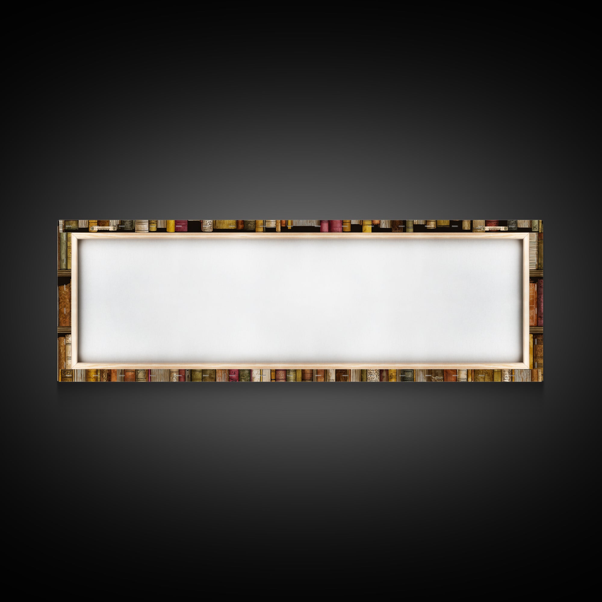 Library Shelf Pattern Canvas Print, Library Art, Fine Art Print, Library Decor, Fine Art, Archive, Painting, Digital Art, LIB-3x1-3