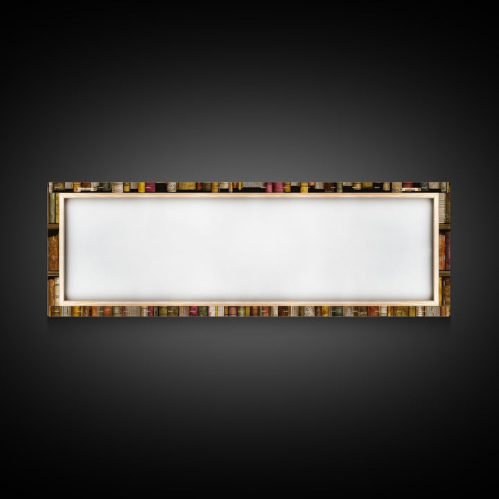 Library Shelf Pattern Canvas Print, Library Art, Fine Art Print, Library Decor, Fine Art, Archive, Painting, Digital Art, LIB-3x1-3