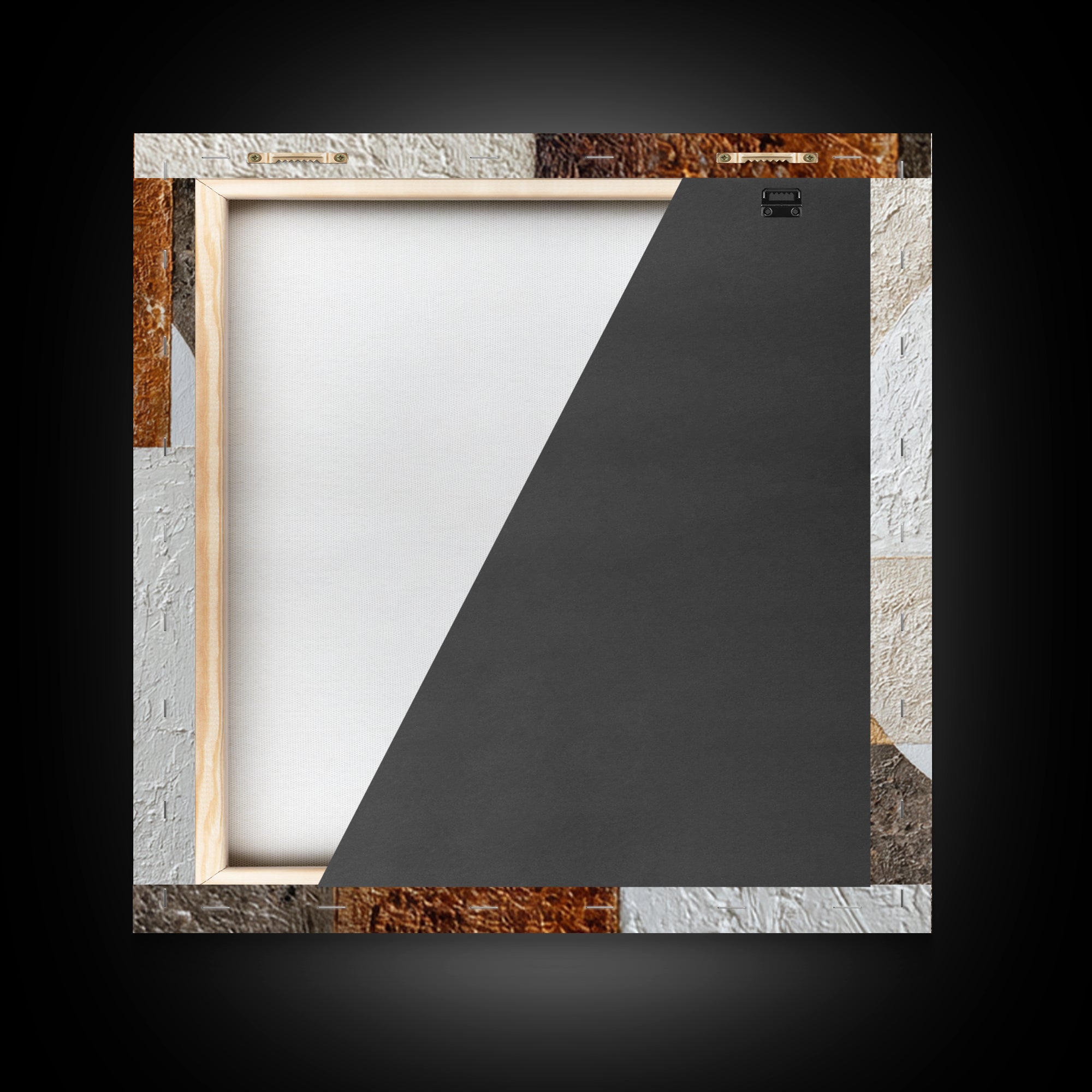 Monochrome Stone Texture Abstraction Framed Canvas Print, Living Room Art, Neutral Decor, Living Room Decor, Fine Art, Living, LIR-1x1-21