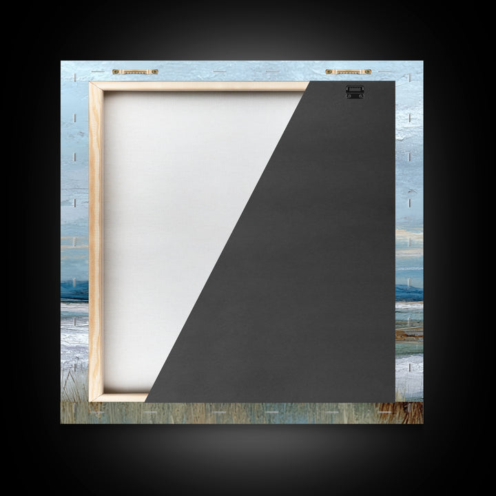 Modern Landscape with Expansive Calm Sky Framed Canvas Print, Living Room Art, Apartment Decor, Living Room Decor, Oil Painting, LIR-1x1-27