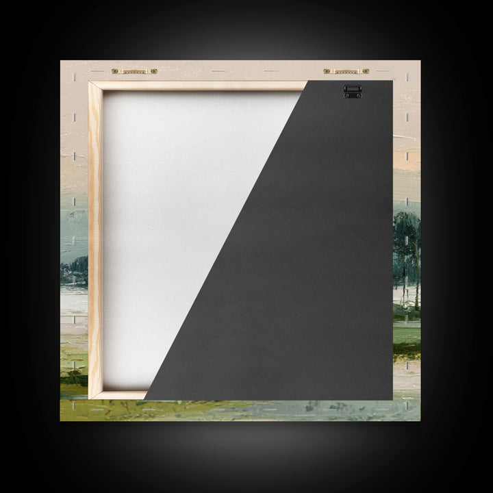 Modern Landscape with Expansive Calm Sky Canvas Print, Living Room Art, Oil Painting, Living Room Decor, Fine Art, Living, LIR-1x1-3