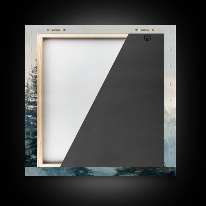 Minimal Scandinavian Forest Framed Canvas Print, Living Room Art, Boho Decor, Living Room Decor, Living, Digital Prints, LIR-1x1-37