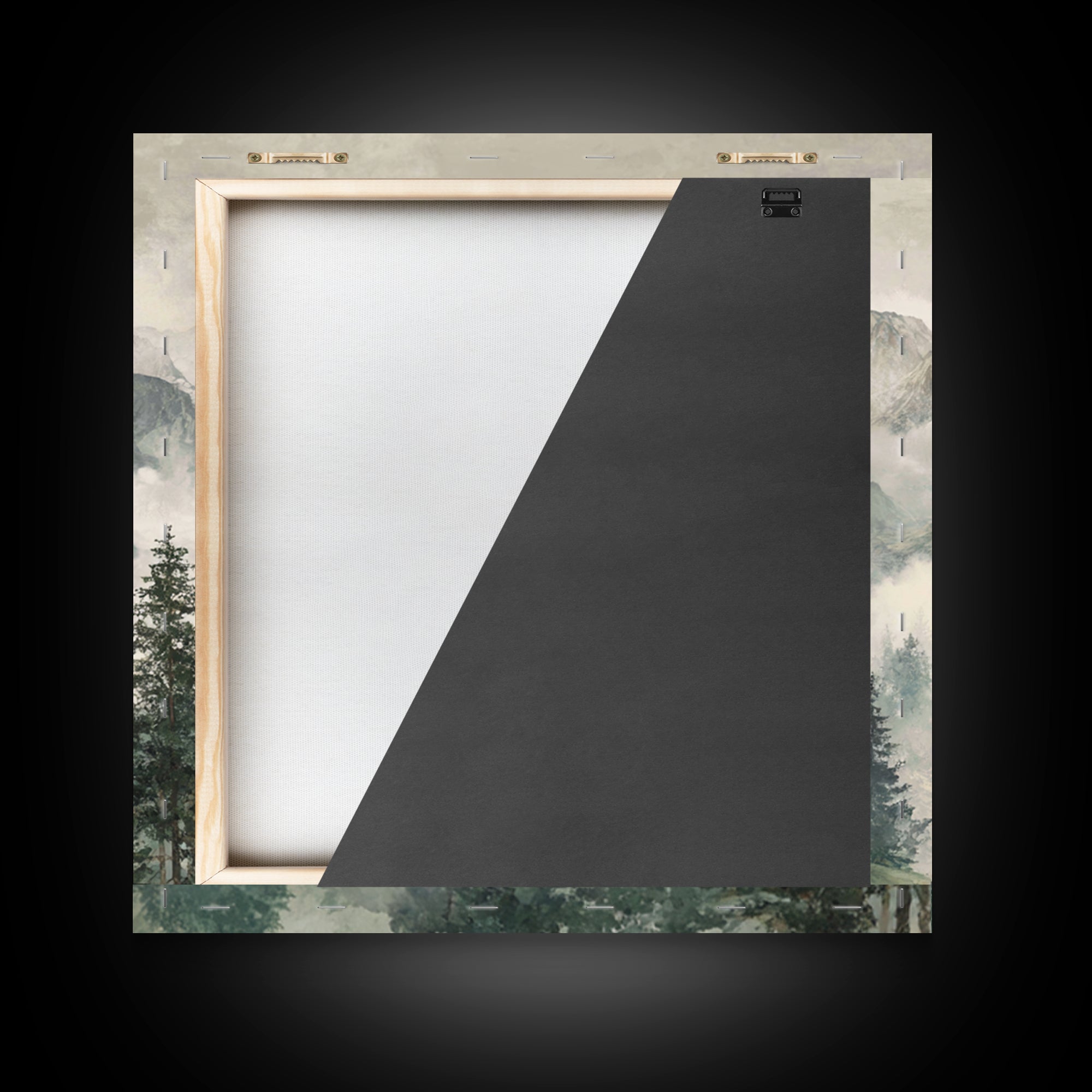 Classic Mountain Panorama for Cozy Interiors Framed Canvas Print, Living Room Art, Room Decor, Living Room Decor, Living, LIR-1x1-40