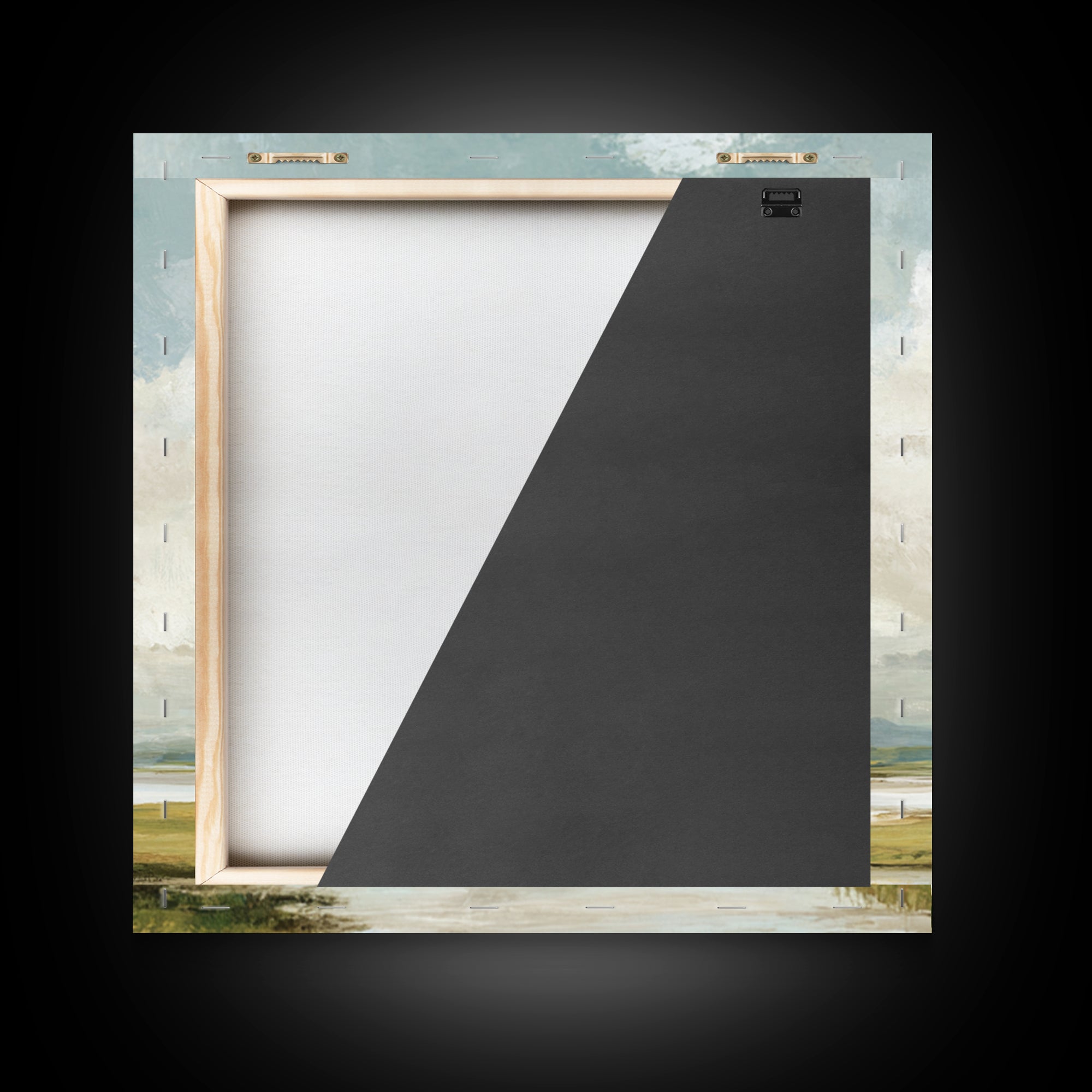 Modern Landscape with Expansive Calm Sky Framed Canvas Print, Living Room Art, Bedroom Wall Art, Living Room Decor, Living, LIR-1x1-51