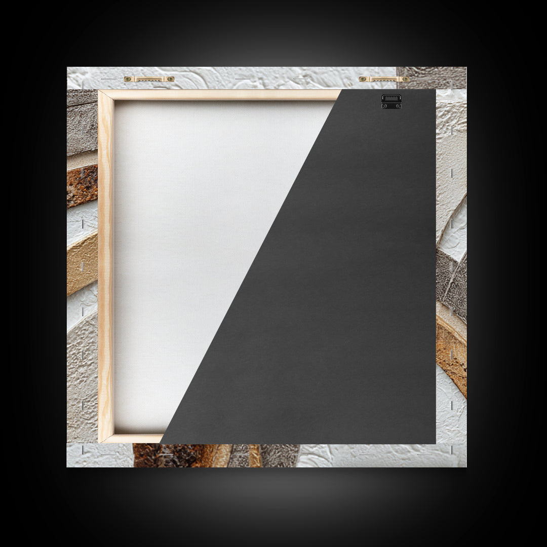 Textured Plaster Abstract Framed Canvas Print, Living Room Art, Textured Painting, Living Room Decor, Abstract Art, Living, LIR-1x1-53