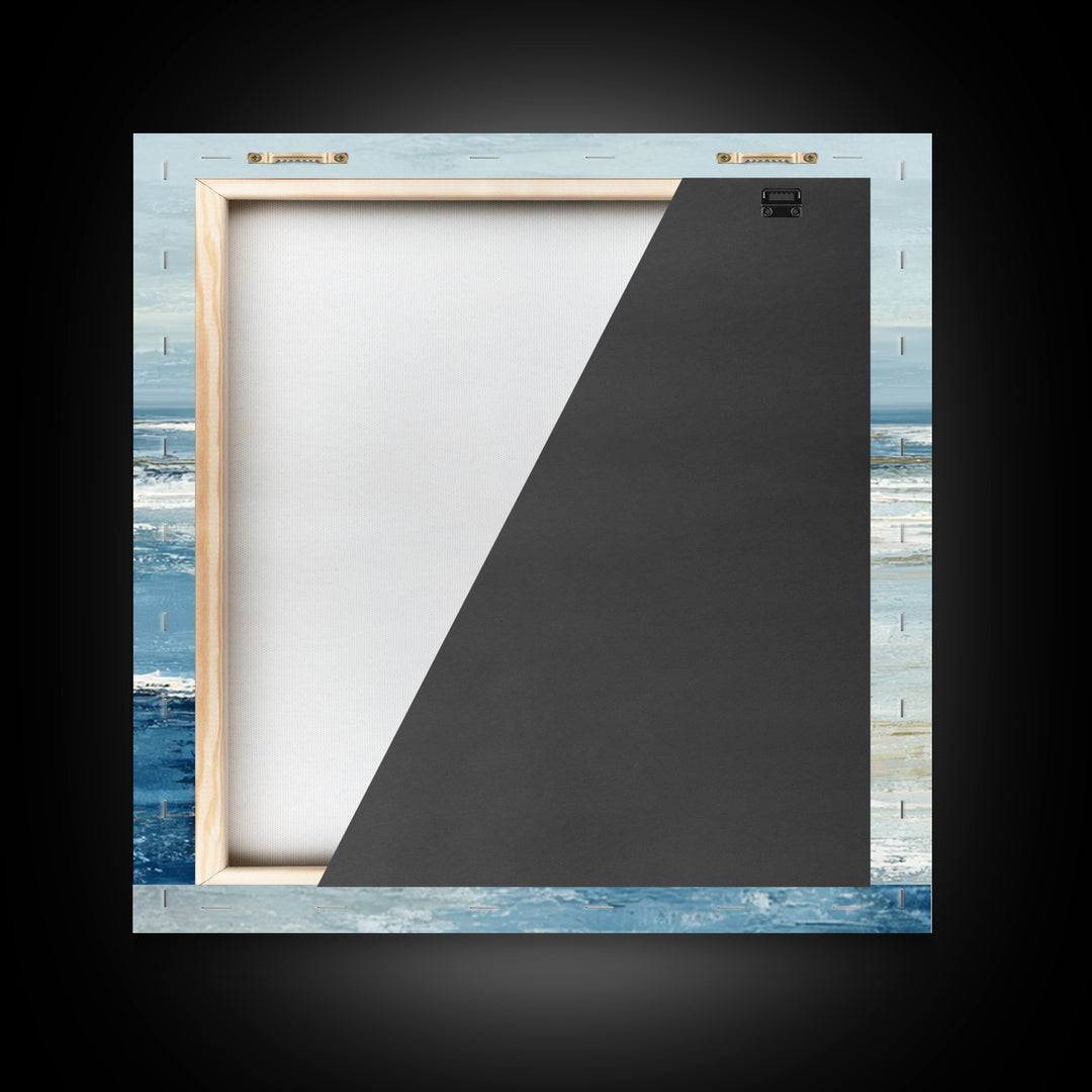 Moody Seascape for Dramatic Focal Point Canvas Print, Living Room Art, Bedroom Wall Art, Living Room Decor, Oil Painting, LIR-1x1-54