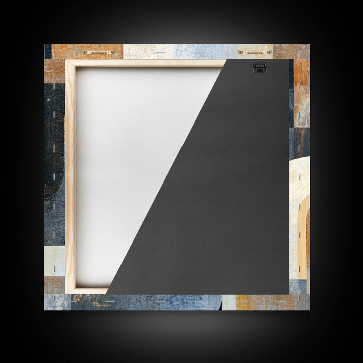 Monochrome Stone Texture Abstraction Canvas Print, Living Room Art, Luxury Decor, Living Room Decor, Abstract Art, Living, LIR-1x1-69