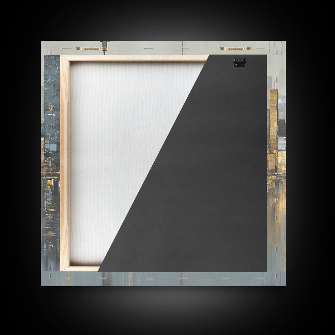 Modern City Skyline Framed Canvas Print, Living Room Art, Modern Wall Art, Living Room Decor, Fine Art, Living, LIR-1x1-70