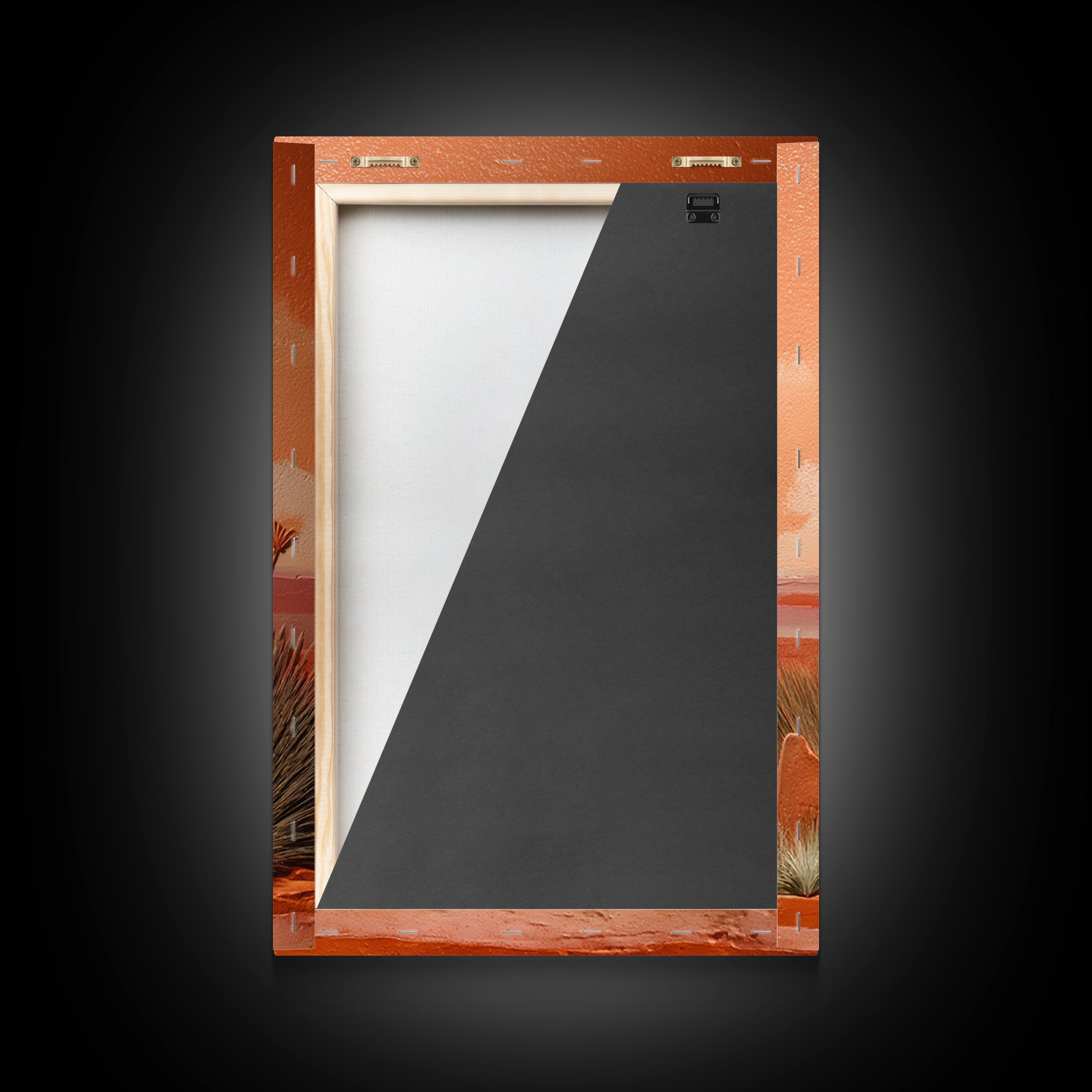 Earthy Desert Landscape Framed Canvas Print, Living Room Art, Art Nouveau, Living Room Decor, Fine Art, Living, Modern Wall Art, LIR-2x3-20