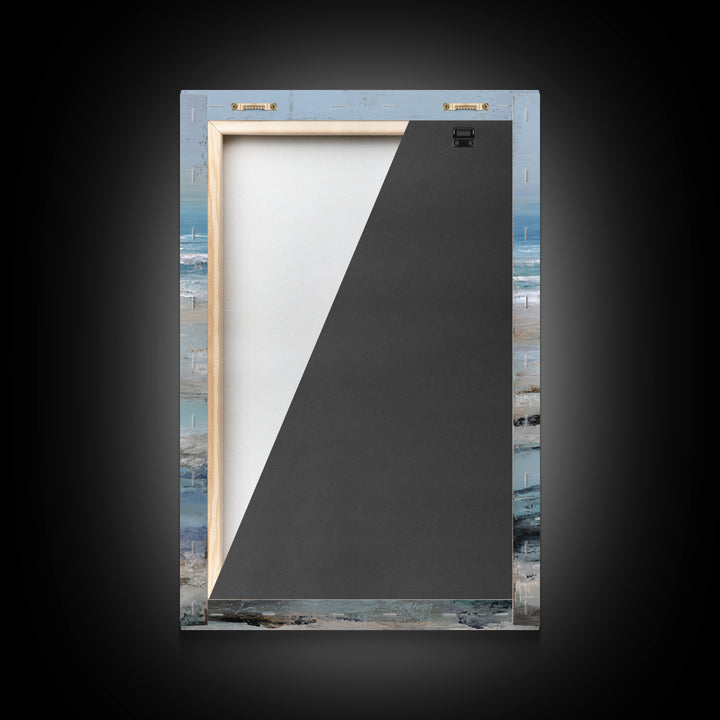 Moody Seascape for Dramatic Focal Point Framed Canvas Print, Living Room Art, Art Print, Living Room Decor, Fine Art, Living, LIR-2x3-38